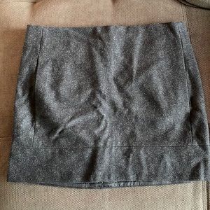 J Crew Gray Wool Mini Skirt